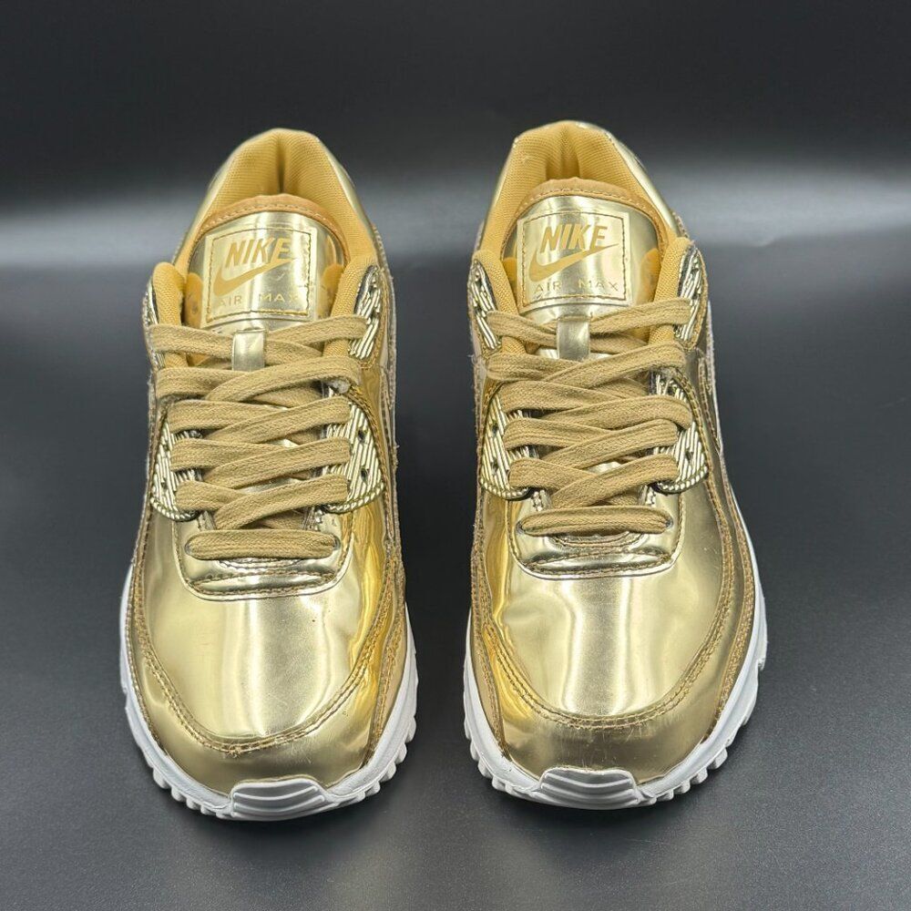 Wmns Nike Air Max 90 Metallic Gold - Picture 3 of 10